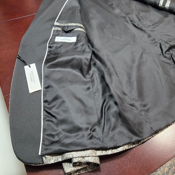 Versace Silver Single-Breasted Blazer Jacket - Picture 12 of 13